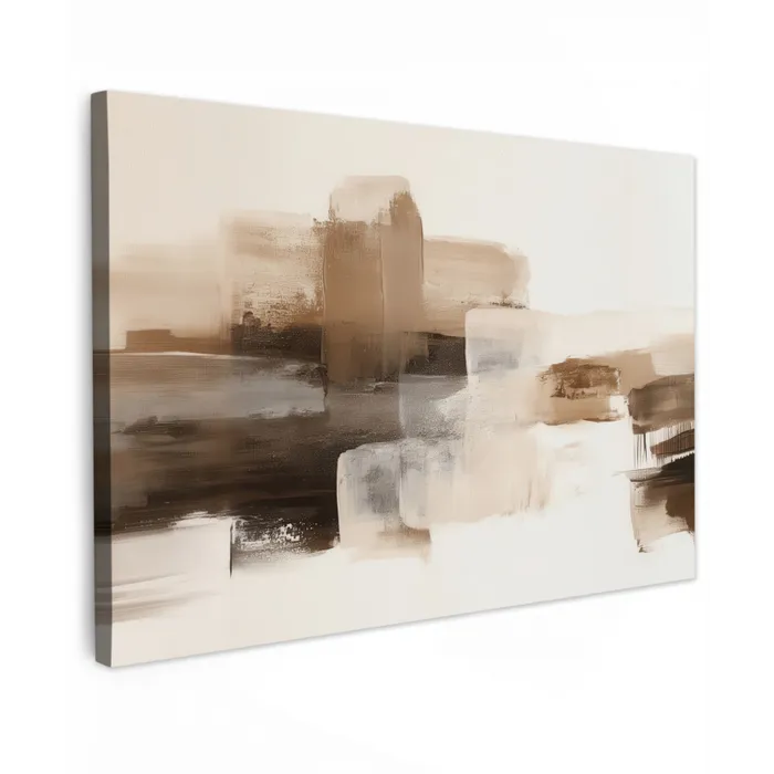 Penseelstreken - Abstract landschap - Rust canvas 2cm klein -z3d