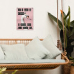 Zwaan - Vogel - Decoratie - Roze tuinposter los doek klein -sfeer7