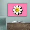 Smiley - Bloem - Roze canvas 2cm klein -sfeer4