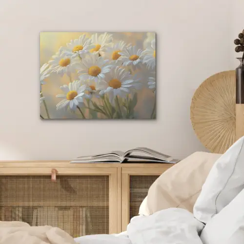 Madeliefjes - Wit - Zonlicht PET vilt klein -sfeer3