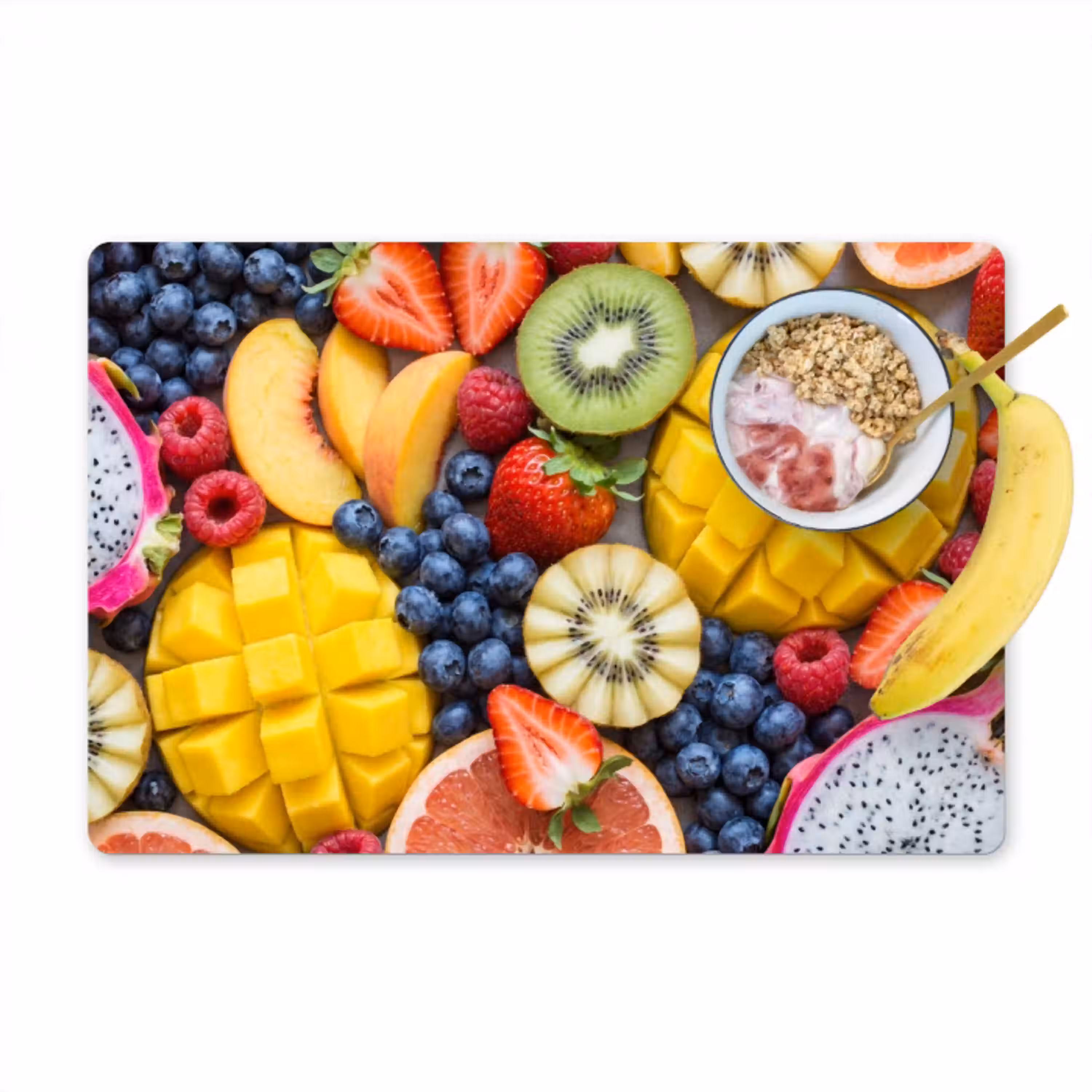 Fruit - Versneden - Kleurrijk - Eten - Gezond Placemat vinyl groot -zzzproduct_Kitchenyeah-website