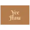 Yee haw - Bruin - Minimalistisch poster papier klein -3d