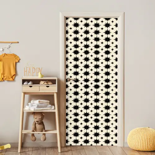 Stervormen - Geometrisch - Zwart deurposter klein 289 -sfeer4