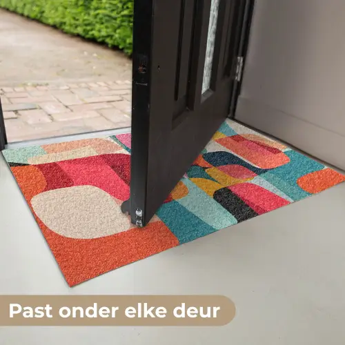 Vormen - Kleurrijk - Abstract - Vlakken Deurmat klein -USP_NL