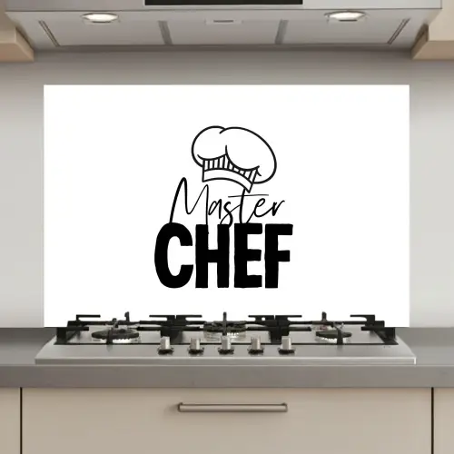 Keuken - Koken - Bakken - Chef - Master Chef - Kok - Tekst keuken achterwand spatscherm klein -3d_website