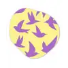 Vogels - Cirkel - Geel - Beweging Wandcirkel Organisch Forex 3mm klein -3d