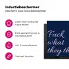 Fuck what they think - Blauw - Cursief Inductie beschermer vinyl 3mm klein -wsfeer2_website