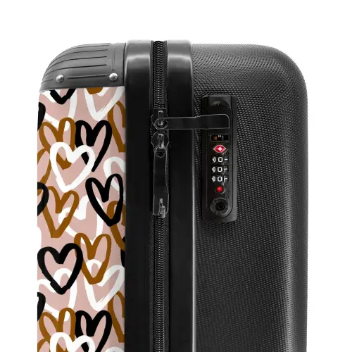 Driedubbele hartenlaag NBS - Handbagage koffer - Volwassenen Unisex middel -slot