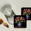 Tulpen - Kleuren - Hout - Vaas onderzetter kurk middel -sfeer4