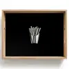 Frietjes - Futuristisch - Zilver Dienblad Rechthoek middel -z3d_shopping