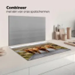 Schotse Hooglanders - Weg - Landschap - Kudde Inductie beschermer vinyl 3mm klein -wsfeer7_website
