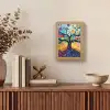 Boom - Kleurrijk - Bloemen - Kunst - Abstract Light Box met kabel (Tafellamp) klein -sfeer2