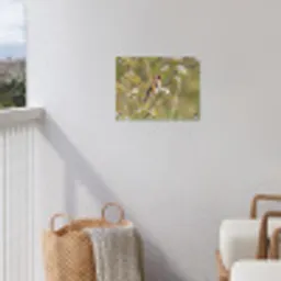 Putter - Bloesem - Lente - Natuur - Kleurrijk tuinposter los doek klein -sfeer8
