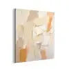 Abstract - Beige - Oranje - Kunst - Modern aluminium wit klein -3d
