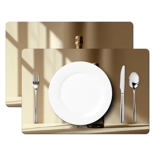 Champagne - Beige - Schaduw - Bubbels Placemat vinyl groot -zzsfeer2_Kitchenyeah-website