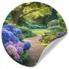 Hortensia- Park - Pad Wandcirkel behangsticker klein -3d