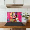 Vrouw - Abstract - Kleurrijk keuken achterwand spatscherm klein -sfeer2