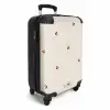 Beige achtergrond met patroon van kleine kersen NBS - Handbagage koffer - Unisex middel -productfoto_3d