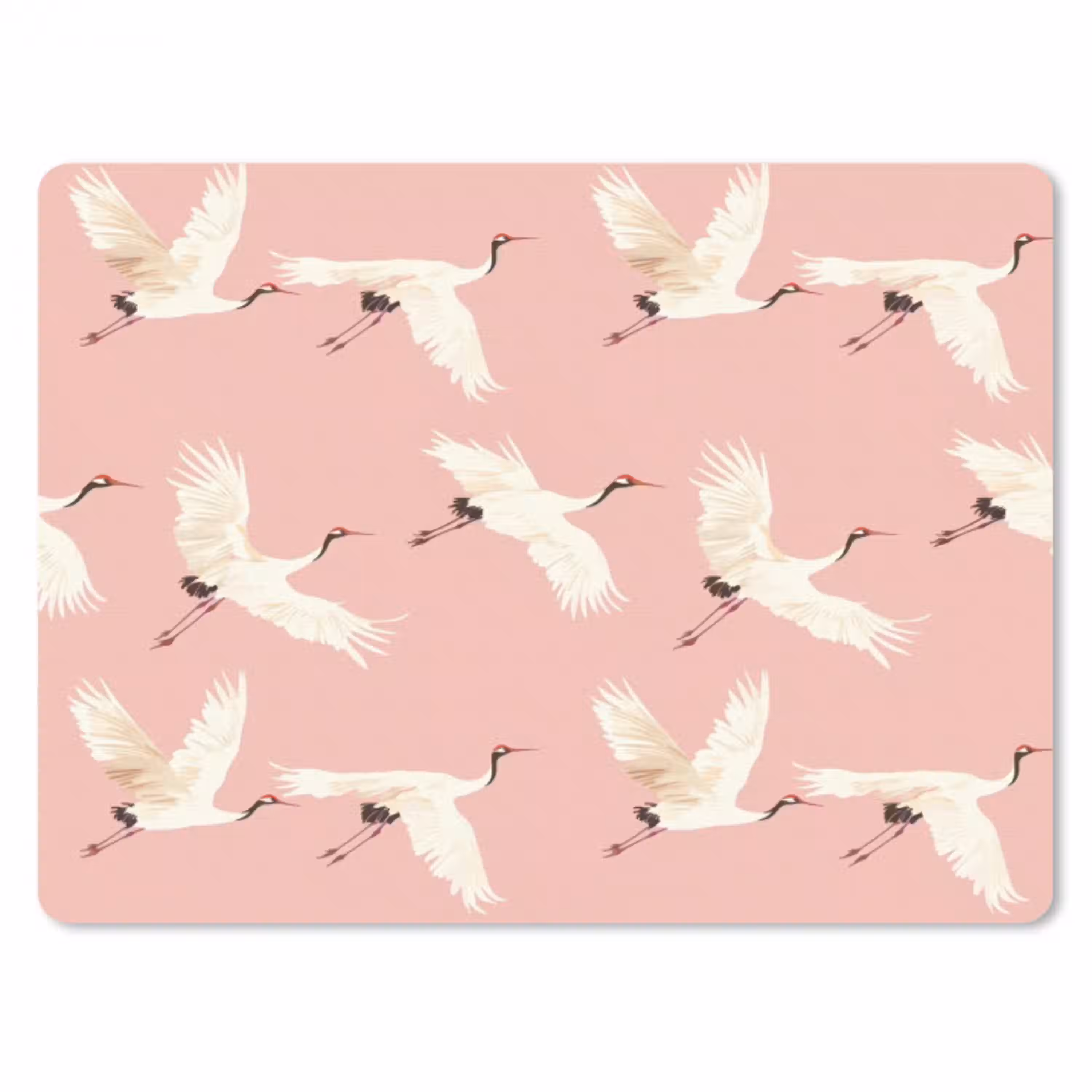 Modern - Kraanvogels - Roze muismat rubber klein 262 -3d