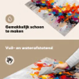 Abstract - Schilderij - Kleurrijk - Dynamisch Inductie beschemer met haakjes klein -ky-schoon-nl