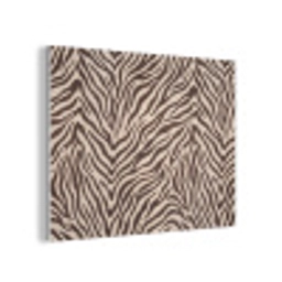 Zebra - Strepen - Bruin PET vilt klein -3d