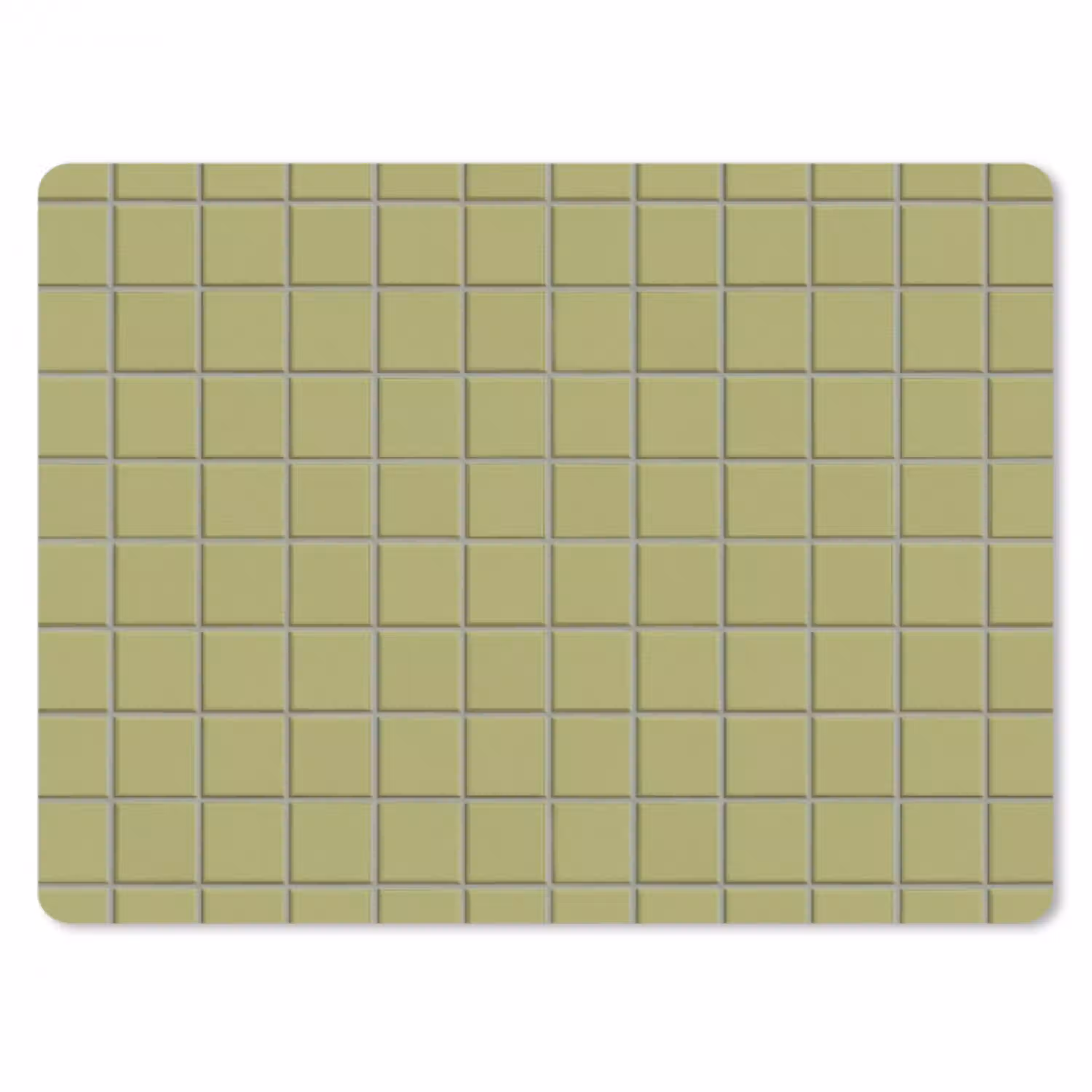 Tegel - Patroon - Olijfgroen muismat rubber klein 262 -3d