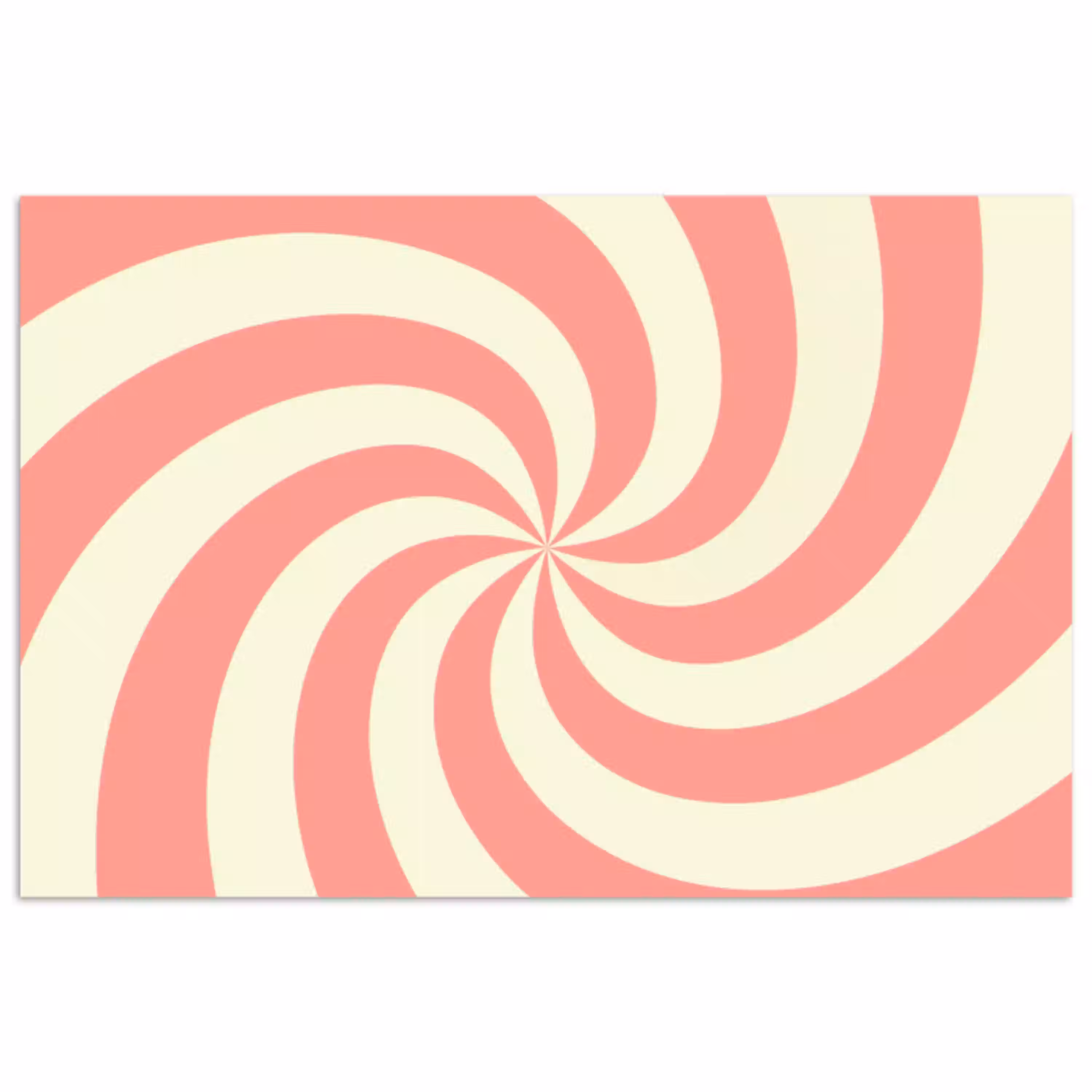 Spiraal - Patroon - Abstract - Roze - Beige poster papier klein -3d
