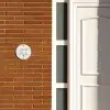 Beige golvende strepen - Sierlijk Naambord Rond klein -sfeer3-rond-XS