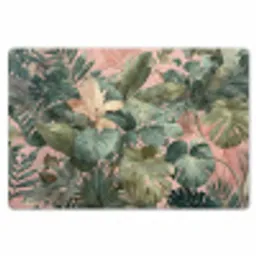 Compositie van bladeren - Groen - Roze Placemat vinyl groot -zzsfeer1_Kitchenyeah-website