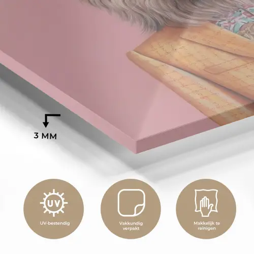 Leeuw - Pak - Geruit - Bril plexiglas 5mm klein -sfeer2