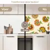Design - Bloemen - Retro - Vintage keuken achterwand 2 middel 871 -voor-na2_NL
