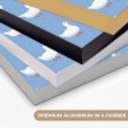Ganzen - Elegant - Blauw Textielframe zwart klein 947 -USP_kleurenDE