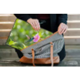 Kolibrie - Bloem - Natuur - Groen laptophoes neopreen klein -tas