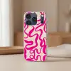 Lijnen - Roze - Beige - Abstract - Minimalistisch Telefoonhoesje iPhone 17 Pro klein -sfeer2