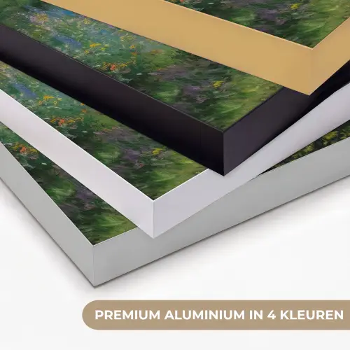 Bloemen - Meer - Bergen - Groen Textielframe zwart klein -USP_kleurenNL