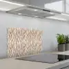 Bruin - Patroon - Zebra keuken achterwand spatscherm klein 900 -3d_schuin