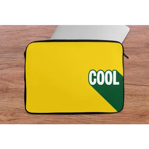 Cool - Geel - Groen laptophoes neopreen klein -tafel
