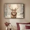 Kerst - Rendier - Winter - Krans Textielframe zwart klein -sfeer1