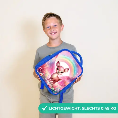 Roze reebokje Kinderrugzak - Blauw middel -sfeer1_NL