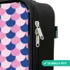 Schubben - Patroon - Blauw - Roze Kinderkoffer - Zwart klein -rits_NL