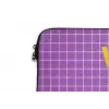 Tekst - Eend - Paars laptophoes neopreen klein -detail