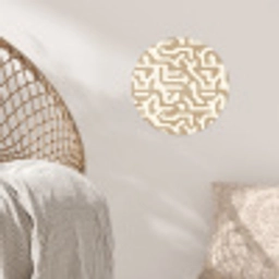 Modern - Abstract - Beige Wandcirkel behangsticker klein 186 -sfeer4
