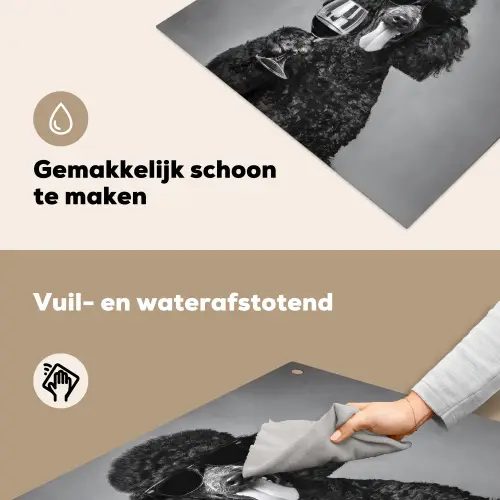Hond - Krullen - Zonnebril - Wijn Inductie beschemer met haakjes middel -ky-schoon-nl