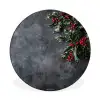 Winter - Hulst - Kerst - Beton Wandcirkel aluminium klein -3d