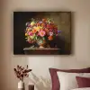 Kleuren - Boeket - Vaas - Hout Textielframe zwart klein -sfeer1