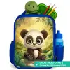 Panda - Bamboebos - Groen Kinderrugzak - Blauw middel -inhoud_NL