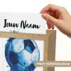 Voetbal - Blauw - Inkt - Spatten Light Box met kabel (Kinderlampje) klein -USP_websiteprintNL