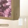 Kitten - Bloemen - Vlinders - Paars Light Box met batterij (Wandlamp kind) middel -USP_websiteoplaadbaarNL