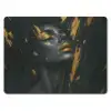 Gezicht - Vrouw - Verfspatten - Abstract muismat rubber klein -3d