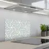 Design - Lijn - Patroon - Groen keuken achterwand spatscherm klein 900 -3d_schuin